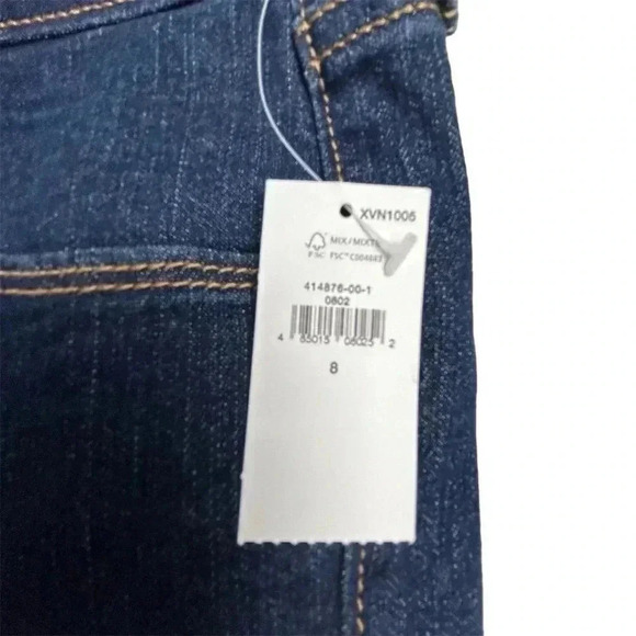 Old Navy Women's Size 8 Dark Blue Mid-Rise Skinny Jeans Stretchy - Picture 6 of 11